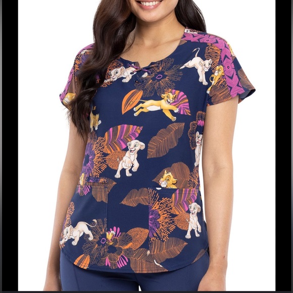 Disney Tops - Disney Lion King Tooniforms - Nala And Simba Scrub Top
